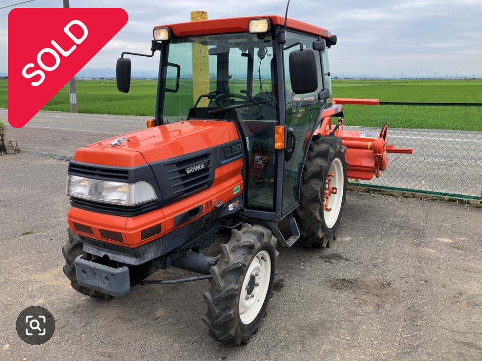 クボタ KUBOTA トラクター キャビン付き グランデル 640アワー GL261 可動品 直接引...