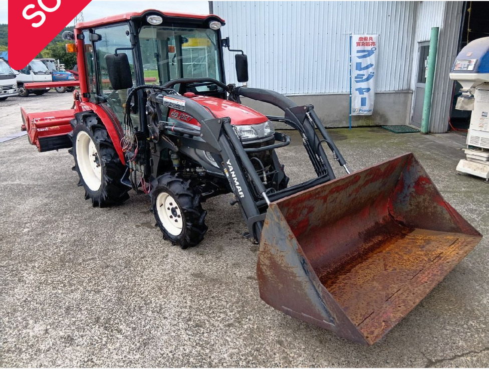 (新潟)ヤンマー トラクター EG227 27馬力 1070時間 フロントローダー キャビン ディー...